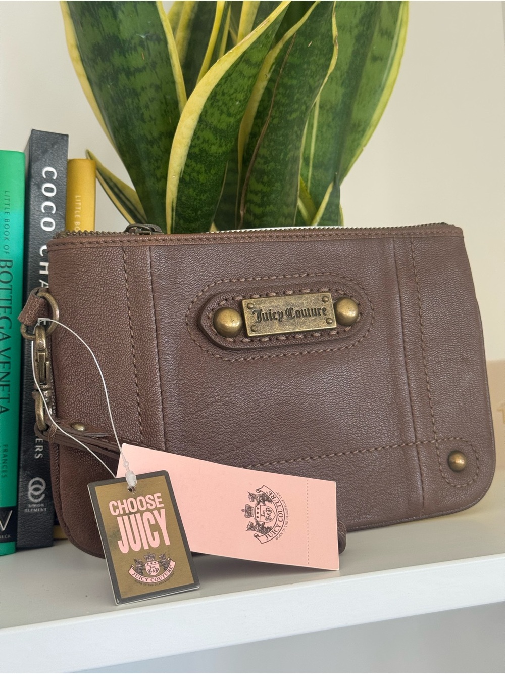 Vintage Juicy Couture Goat Leather Wristlet in Taupe